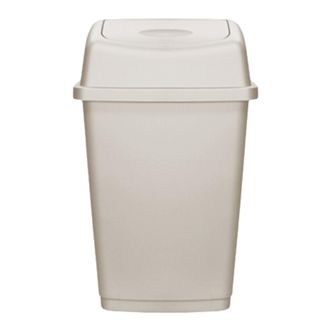 TJ Hughes Plastic Swing Bin 12L- 3 Colour variants - Taupe - TJ Hughes