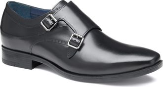 Johnston & Murphy Gibbons Monk Shoe in Black Full Grain at Nordstrom, Size 10.5
