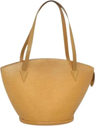 Louis Vuitton Tweedehands leren Louis Vuitton tassen - Dames - Vintage Schoudertas - Geel - ONE Size - Vintage