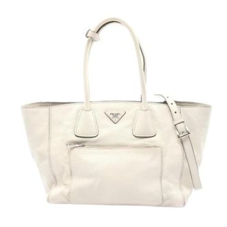Prada Pre-owned Tote Bags, female, White, Size: ONE SIZE Pre-owned Vintage Tote Bag