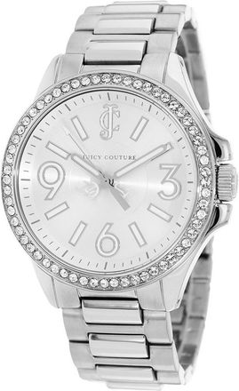 Juicy Couture Womens Jetsetter Silver Round 38mm