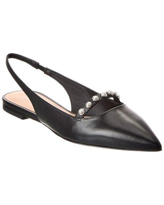 Stuart Weitzman Pearl Leather Slingback Flat