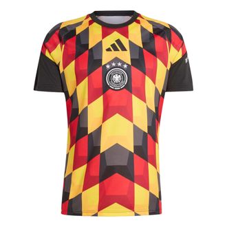 adidas Germany 26 Home Pre Match Jersey Asia Sizing Black Team Yellow JZ4577