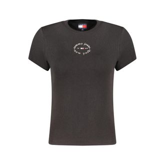 Tommy Hilfiger Zwarte Katoenen Dames T-Shirt