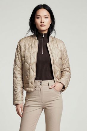 Anatomie Kyoto Quilted Bomber Jacket in Champagne at Nordstrom, Size X-Large