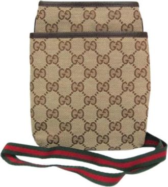 Gucci Pre-owned Sherry Line 141863 Schoudertas - Dames - Vintage Schoudertas - Beige - ONE Size - Vintage