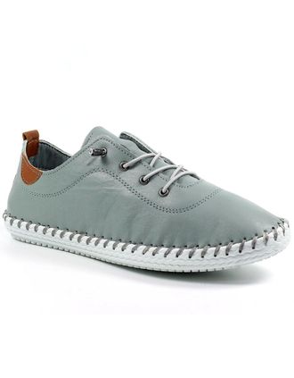 Lunar Womens St Ives Womens Plimsoll Trainers - Grey - Size: 7