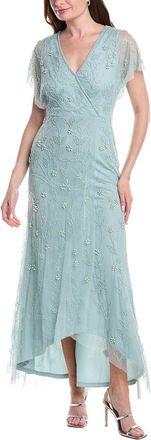 Adrianna Papell Surplice Bead Maxi Dress