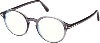 Tom Ford Blue Light Block Oval Unisex Eyeglasses FT5867-B 020 49