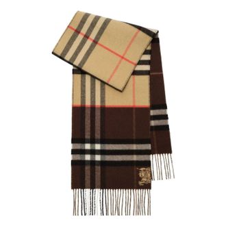 Burberry (WMNS) Burberry Check Cashmere Scarf Brown 8117705