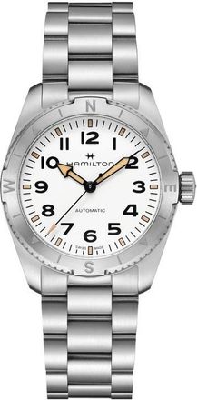 Hamilton Khaki Field Expedition Automatic Bracelet Watch, 37mm in White at Nordstrom