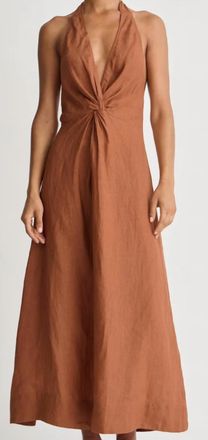 Apiece Apart Salome Halter Maxi Dress In Harissa