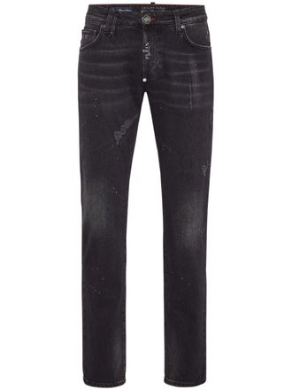 Philipp Plein Jeans slim con effetto vissuto - Grigio