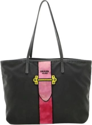 Prada Pre-owned Vintage Tote Bag - Dames - Vintage Shopper - Zwart - ONE Size - Leer - Vintage