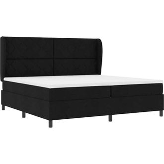 vidaXL Vidaxl - Cama Tipo Box Spring Con Colch&oacute;n Negro 200 X 200 Cm Tela