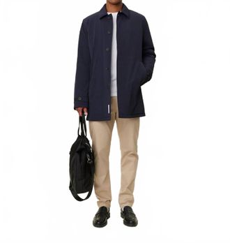 Les Deux Malcolm Padded 2.0 Coat In Dark Navy