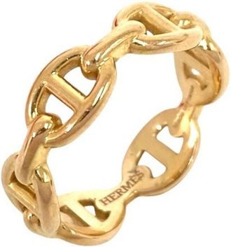 Herm&egrave;s Gold Pink Gold (18K) Band Ring (Pre-Owned)