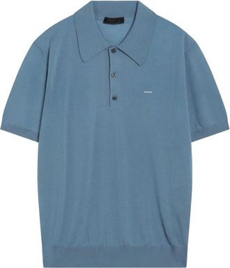 Prada Polo Shirts, male, Blue, Size: 2XL Polo