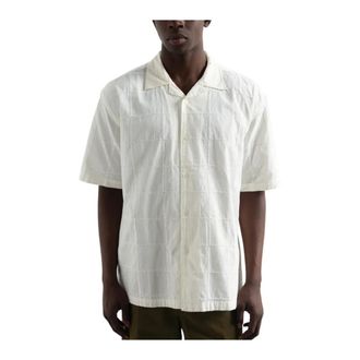 Edmmond Studios Freedom Short Sleeve - Heren - Korte mouwen Overhemden - Wit - XL - Katoen - Overhemden