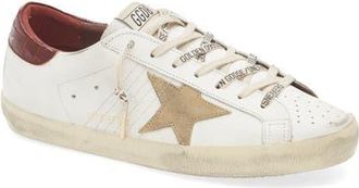 Golden Goose Super-Star Sneaker in White/brown/red at Nordstrom, Size 42