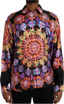 Dolce & Gabbana Multicolor Luminarie Seide Casual Shirt - Heren - Casual Overhemden - Veelkleurig - M - Overhemden