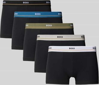 HUGO BOSS Slim Fit Trunks aus Baumwoll-Mix im 5er-Pack Modell 5P ESSENTIAL in Black, Gr&ouml;&szlig;e XXL