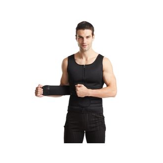 OEM Camiseta De Compresi&oacute;n Para Hombre Con Soporte Lumbar, Correas De Sujeci&oacute;n Y Tiras Reflectantes, Chaleco Para Gimnasio/sauna