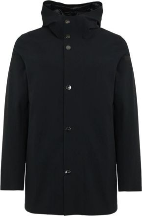 Roberto Ricci Design Technische Zwarte Jas met Hoge Kraag - Heren - Parka Jassen - Blauw - 2XL - Jassen