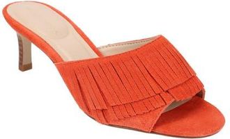Pelle Moda Venna Fringe Slide Sandal in Chili at Nordstrom, Size 7.5