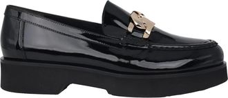 H&ouml;gl Zwarte Dames Loafer - Stijlvol Comfort - Dames - Loafers - Zwart - 41 1/2 EU - Leer - Schoenen