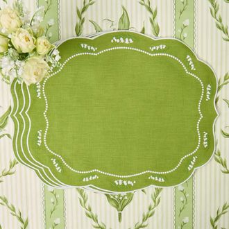 Mrs. Alice Green Lily of the Valley Eloise Linen Placemats at Nordstrom