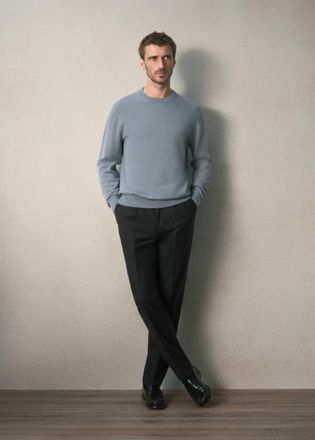 Mango Maglia 100% cashmere a punto fine celeste - Uomo - XXL - MANGO MAN