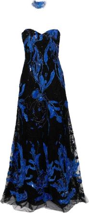 Saiid Kobeisy Embroidered Strapless Dress