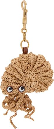 Anya Hindmarch Hermit Crab Raffia and Leather bag Charm - Natural - One Size