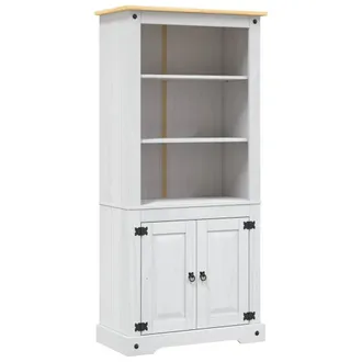 Berkfield Home Cupboard Mexican Pine Corona Range White 80x40x170 cm | Size: 80 x 40 x 170 cm