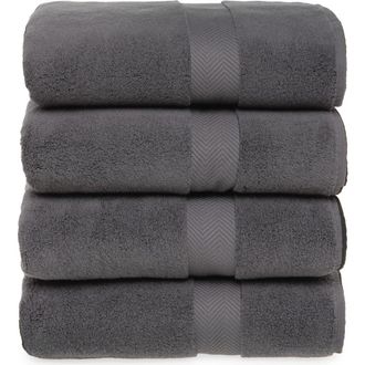 Nordstrom Organic Hydrocotton Set of 4 Bath Towels $140 Value in Grey Onyx at Nordstrom, Size 4 Piece Set