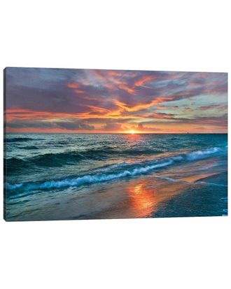 iCanvas Sunset Over Ocean, Gulf Islands National Seashore, Florida By Tim Fitzharris Wall Art
