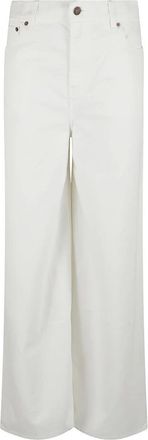 Chloé Jeans, Dames, Wit, W28, Katoen, Witte Wide-Leg Jeans Lichtgewicht Katoen Denim