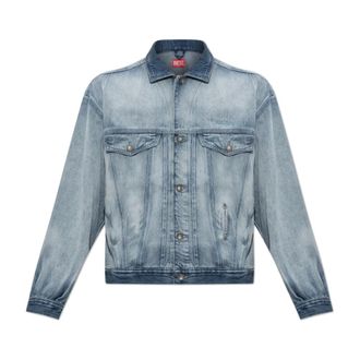 Diesel Denim Jackets, unisex, Blue, Size: 2XL Denver Denim Jacket