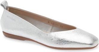 Wonders Square Toe Ballet Flat in Perl Plata at Nordstrom, Size 9.5-10Us