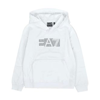 Emporio Armani Hooded Sweatshirt - male - Emporio Armani EA7 - Kids Sweatshirts - White - 14 Y - Kids