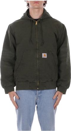 Carhartt Work in Progress Hooded Jacket - Heren - Zomerjassen - Groen - M - Katoen - Jassen