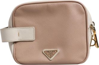 Prada Clay Gray Small Leather Shoulder Womens Bag (Pre-Owned)