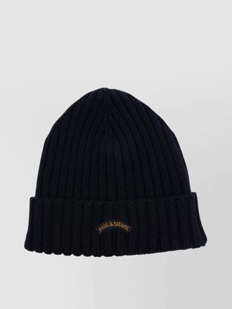Paul & Shark fold-over cuff wool beanie for men