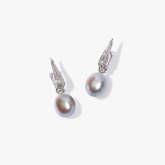 Annoushka Grey Pearl & Diamond Earrings