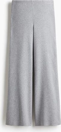 H&M Fine-knit Trousers in Gray Melange at Nordstrom, Size Xx-Large