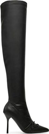 Karl Lagerfeld Sarabande Stretch Overknee Laars - Dames - Over de knie laarzen - Zwart - 37 EU - Leer - Schoenen