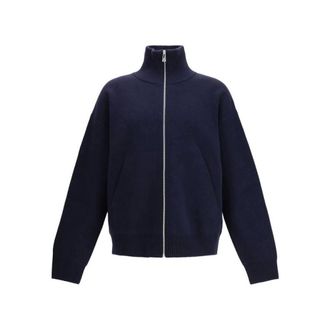 Axel Arigato Truien & Vesten, Heren, Blauw, L, Wol, Moderne Zip-Up Gebreide Trui