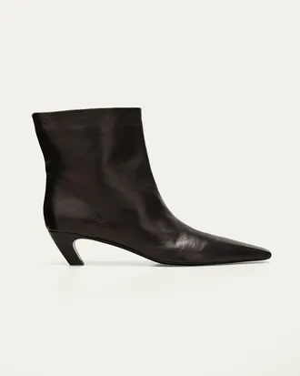 Khaite Arizona Leather Ankle Booties