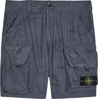 Stone Island Camo-print Cotton-blend Shorts - Grey - XL